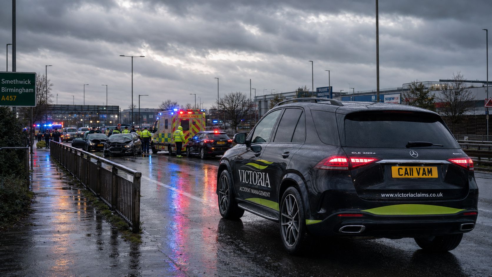 Accident support scene three